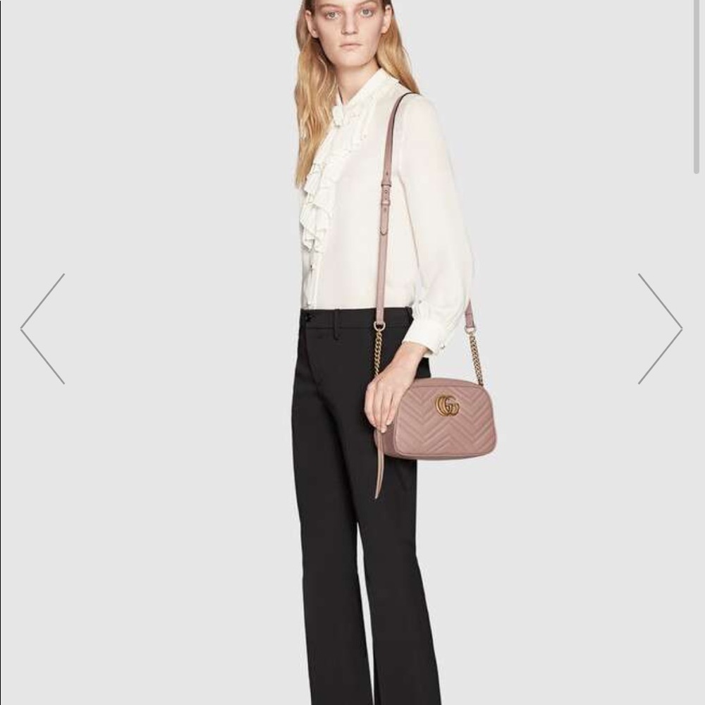GG Marmont Small Matlasse Shoulder Bag